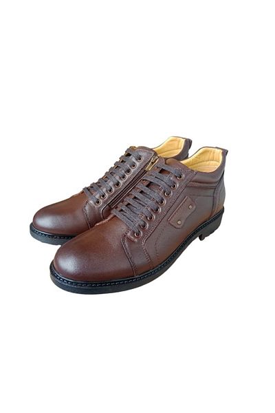 Luis Figo 4242 Genuine Leather Brown Top Quality Large Size Casual Winter Men's Boots