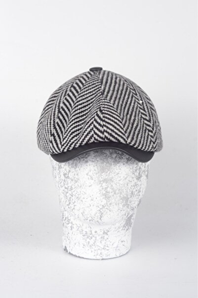 Armalı Şapka Зимова 8-шарова кашкетна шапка з натуральної овечої шкіри, модель Peaky Blinders, чоловіча