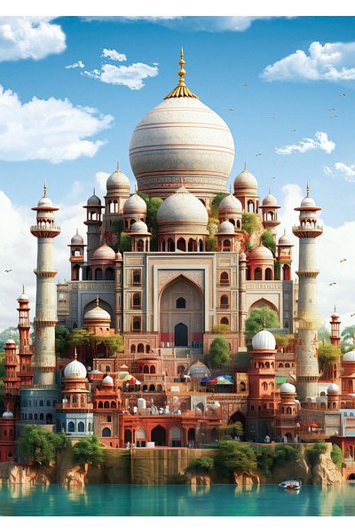 Anatolian Puzzle 1500 Piece Jigsaw Puzzle - Taj Mahal 4579