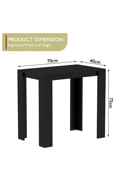 Mahmayi Modern Study Desk Support, Modern Executive Desks Ideal for Office, Home - Black