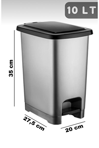 MCK Plus 4 Katlı Portatif Katlanabilir Dolap Depolama Dolabı Dolap 10 Litre Slim Pedallı Çöp Kovası Set