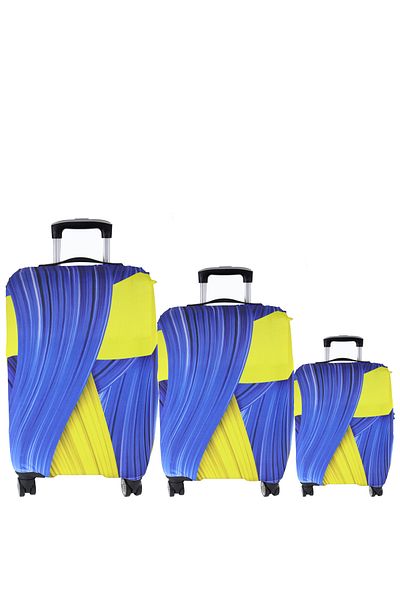 MY SARACİYE My 91 Blue Rainbow - Set de huse pentru valiză/valiză mare, medie și de cabină