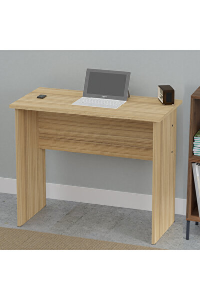 Mahmayi Modern MP1 Study Table, 90x45 with Black BS02 Desktop Socket with USB A/C Port Coco Bolo