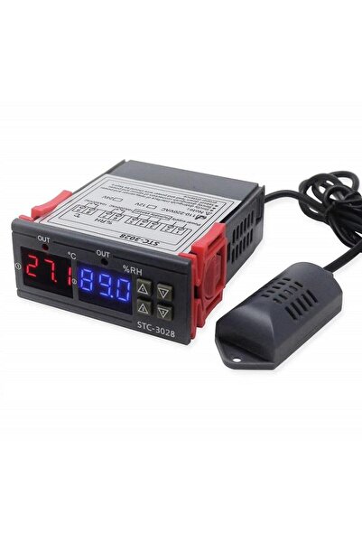 Hatfon Elektronik Stc-3028 Dijital Sıcaklık ve Nem Kontrol termostat 220v Rc-...