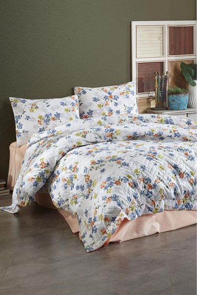Kristal Chrysanthemum Double Four Seasons Duvet Cover Set Blue