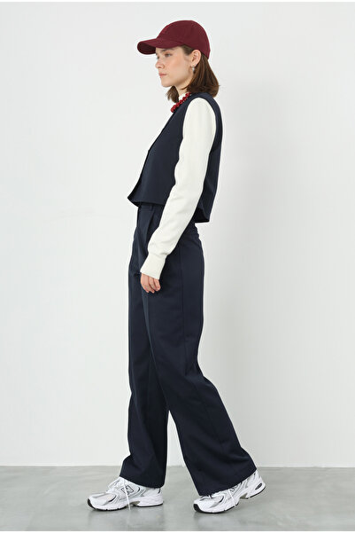 HEQA Σκούρο Navy Blue Crop γιλέκο