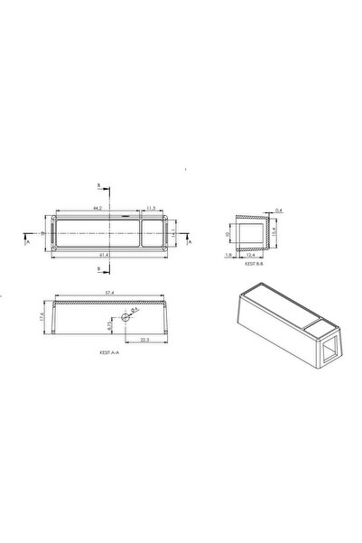 Hatfon Elektronik Ak-Dm-021 Gray 72X19X20 Sensor Box