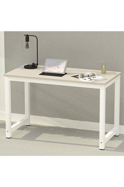 Mahmayi ZCD-25W Modern Study Desk, Modern Executive Desks for Home, Office - Light Grey