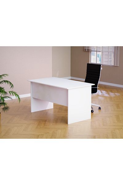 Mahmayi MP1 140x80 Writing Table With Hanging Pedestal - White