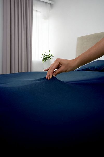 GAMA HOME 100% Cotton Fitted Sheet - 100X200 cm - 30 cm Edge Height - Organic and Comfortable
