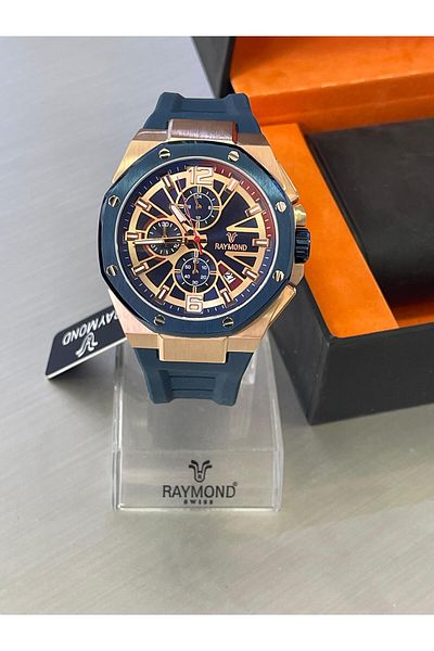 Raymond Silicone Cord Function Men's Wristwatch