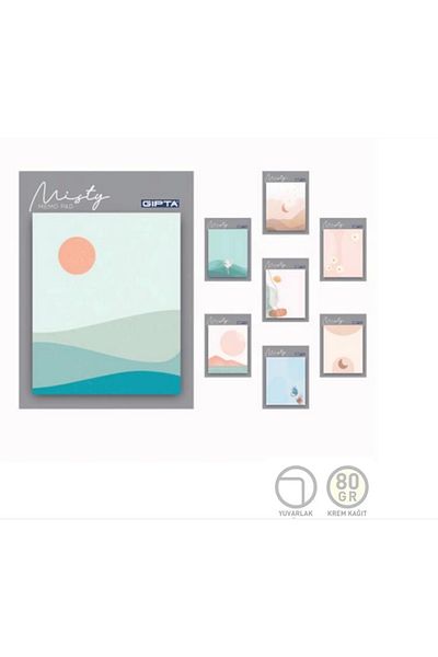 Gıpta Misty Memo Pad 12X16 Memo Pad Notebook 80 Yp. Unlined (Straight)