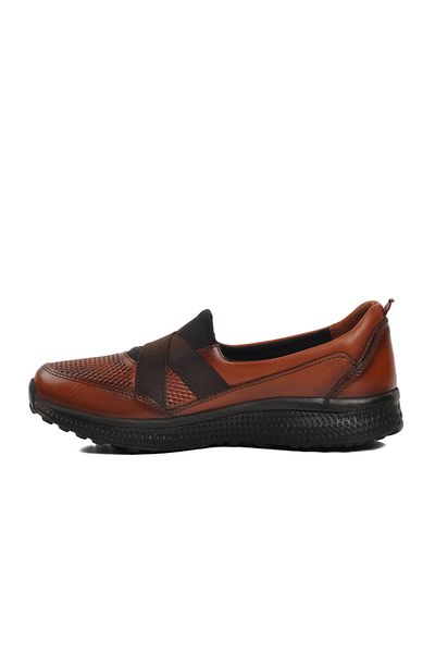 AYAKMOD 017-L Tan Genuine Leather Women's Casual Shoes