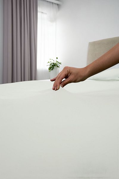 GAMA HOME 100% Cotton Fitted Sheet - 100X200 cm - 30 cm Edge Height - Organic and Comfortable