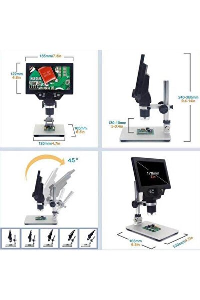 Class CMS-71 Lcd Ekranlı Mikroskop 7 inch 12Mp masa tipi 1200x büyütme