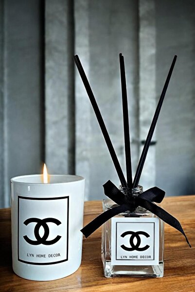 LYN HOME & DECOR BEYAZ İKİLİ ODA KOKUSU(100ML) MUM SET