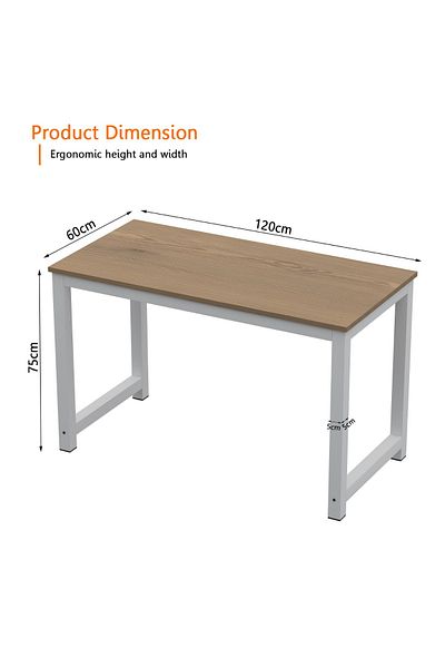 Mahmayi ZCD-25W Modern Study Desk, Modern Executive Desks for Home, Office - Light Imperia