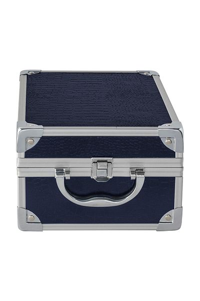 Bianca Bella Metal Accessories and Makeup Bag Navy Blue Nb-83754