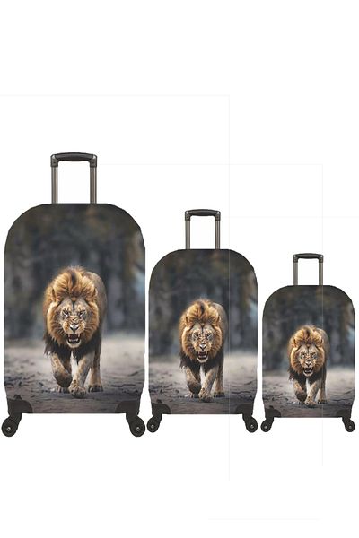 MY SARACİYE My 88 Lion - Saddle, Suitcase and Cabin Size Cover Set
