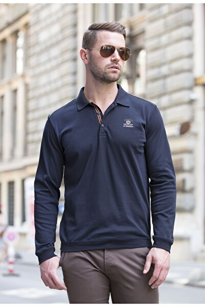 Masimar Erkek İnterlok Kumaş Düğmeli Polo Yaka Sweatshirt