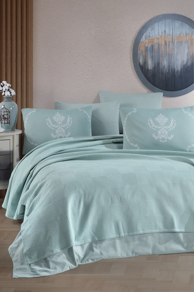 Enlora Home Color Pike Takımı Çift Kişilik Pure Suyeşili
