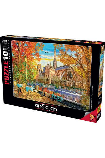 Anatolian Puzzle 1000 Piece Jigsaw Puzzle - Notre Dame in Autumn 1176