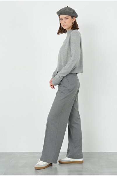 HEQA Плісировані брюки з високою талією, димчасті