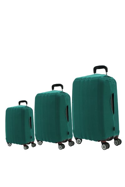 MY SARACİYE My Green Saddle Suitcase - Large, Medium and Cabin Size Cover Set
