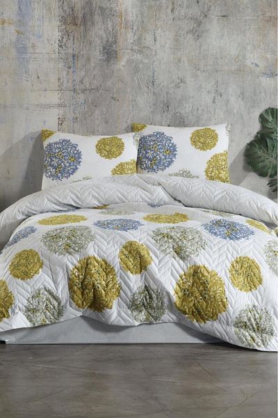 Kristal Ortanca Double Four Seasons Duvet Cover Set Brown