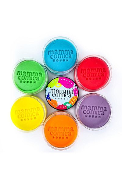 MammacomicaDough Natural Play Dough Set of 6 - 130 gr