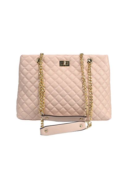 Sia Çanta Gold Chain Strap Quilted Printed Stylish and Stylish Shoulder Bag with Internal Separate Pocket