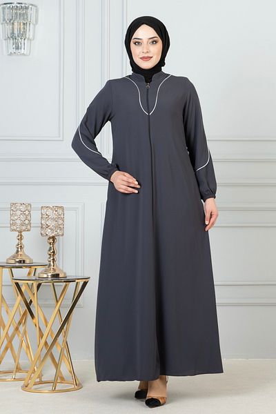 Nevayla Moda Λεπτομερής φέρας White Piping - Anthracite