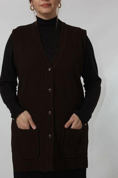 Moda Berray BUTTONED POCKET SEASONAL VEST