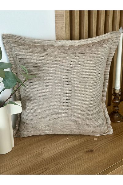 Decamor home Μπεζ μπρονζέ λεπτομερή κάλυμμα μαξιλαριού