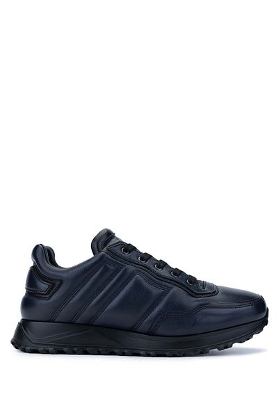 FABI Men's Genuine Leather Navy Blue Sneakers & Sports Shoes