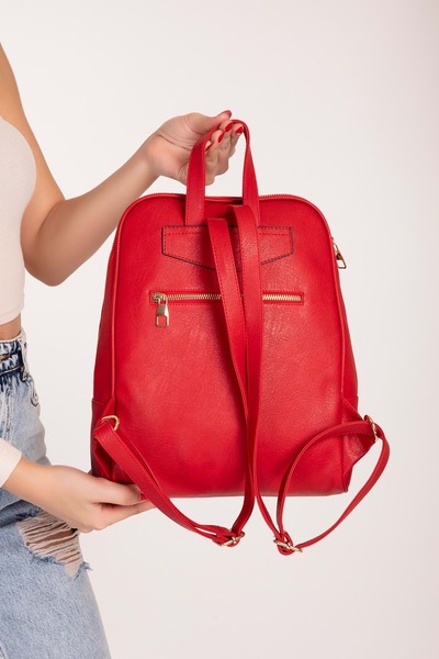 Gondol Kadın Günlük Şık Sırt Çantası ald.1025 Kırmızı