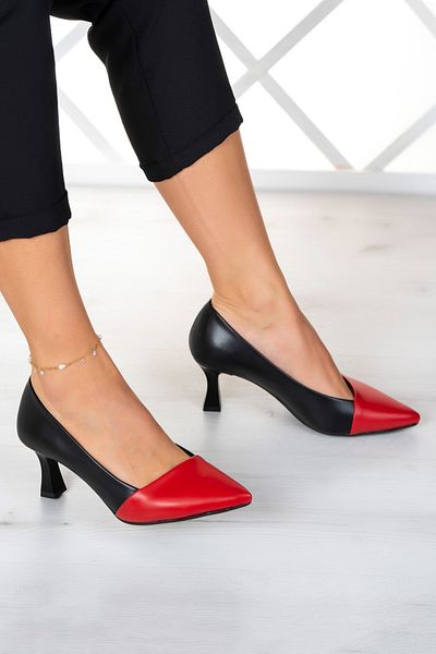 Erkan Saçmacı Laura Black Red Boty na podpatku 6 cm.
