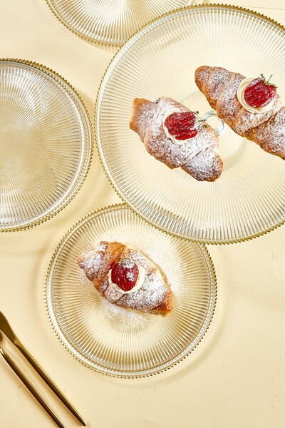 Lora Bianca Paris 7 Piece Cake/Cake/Dessert Presentation Plate Set