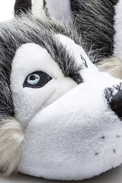 Twigy Husky Woman, Waiter Size Animal Slippers Γκρι 36/41