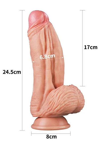 Çift Katmanlı Monster Dildo - 25 cm