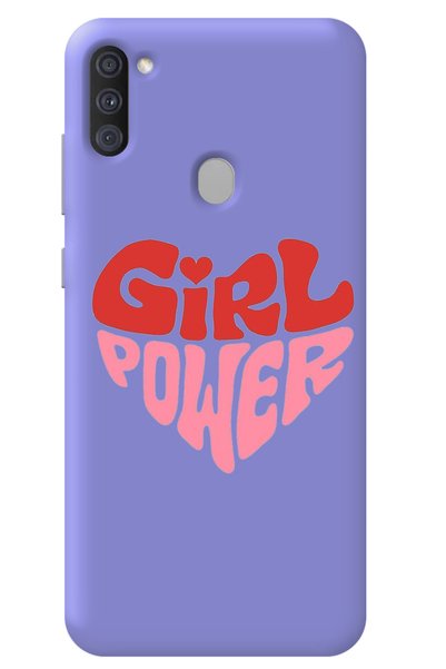 WANNA PROTECT Samsung A11 Lilac Velvet Heart Girl Power Patterned Silicone Ph...