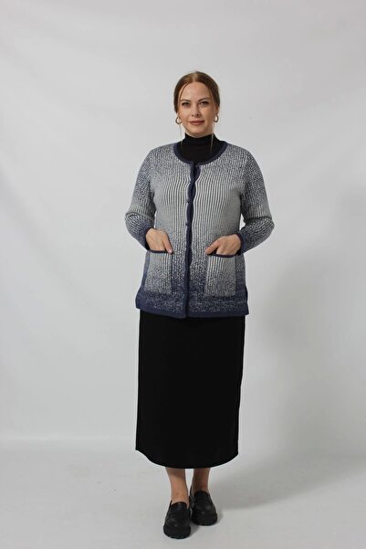 Moda Berray Y0664 KADIN SİYAH-KREM KARELİ DESENLİ DÜĞMELİ CEPLİ MEVSİMLİK ANN...