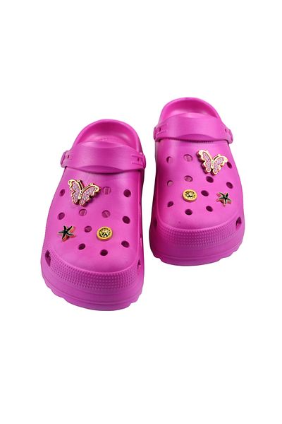 Sia Çanta Light and Comfortable Stoned Fancy Butterfly Patterned Children's Sandals