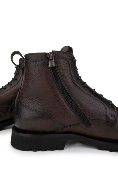 FABI Men's Genuine Leather Brown Casual Boots