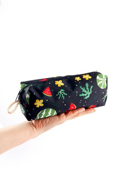 BYBAG Καλοκαιρινή τσάντα μακιγιάζ με φερμουάρ με μοτίβο καρπούζι