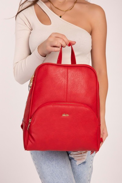 Gondol Kadın Günlük Şık Sırt Çantası ald.1025 Kırmızı