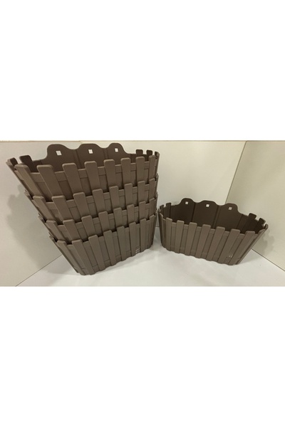 seazde 5 Adet Akasya Duvar Saksısı Seti 3,5 Litre 30cm Drenajlı