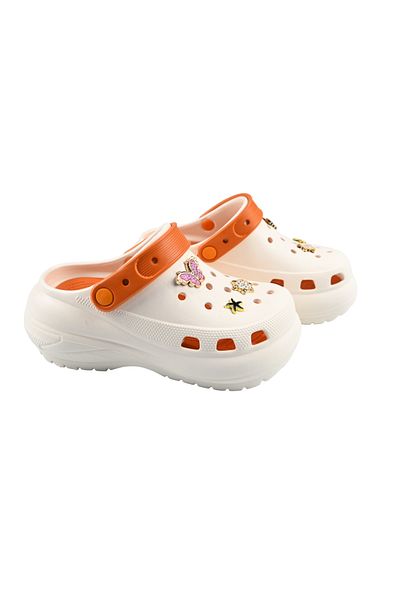 Sia Çanta Sia High Heel Light Comfortable Slippers with Bow and Butterfly Stone Detail