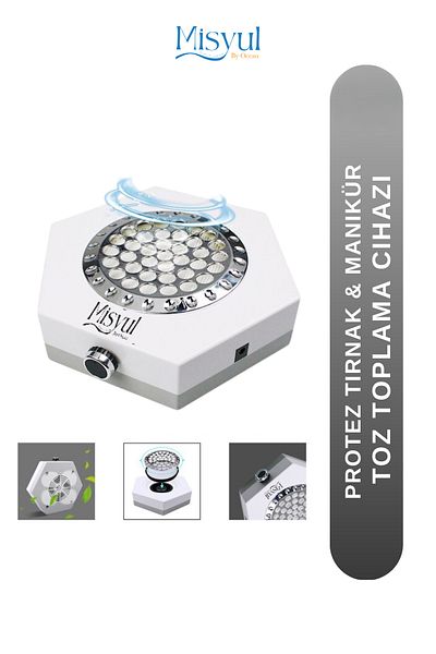 Misyul Nail Dust Collection Device, Denture Nail & Manicure Nail Dust Collector 80W