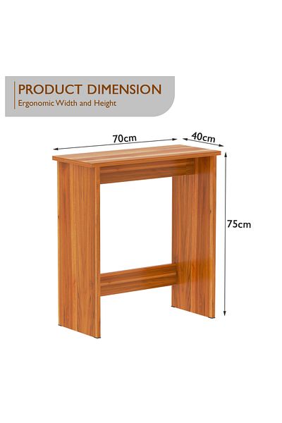 Mahmayi Study Desk with Foot Rest Support, Executive Desks Ideal for Home and Office - Light Walnut